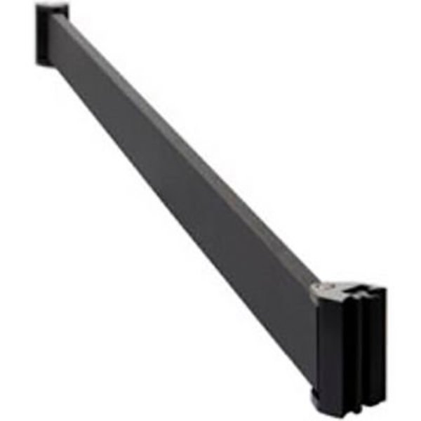 Lavi Industries BeltracÂ Straight Rigid Rail Assembly, 4'L, Black Wrinkle Aluminum 50-RRA100/4/WB